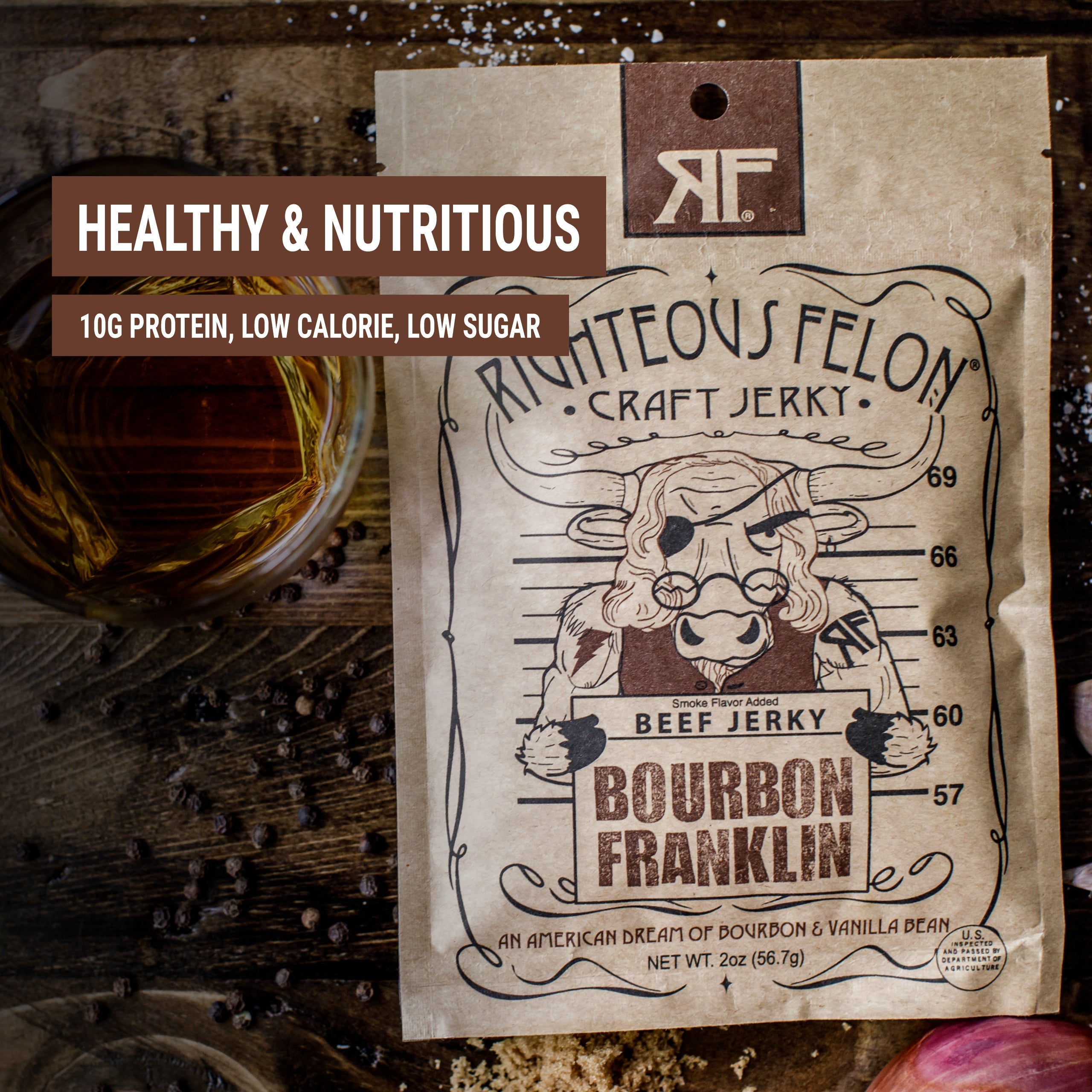 Bourbon Franklin Beef Jerky F3