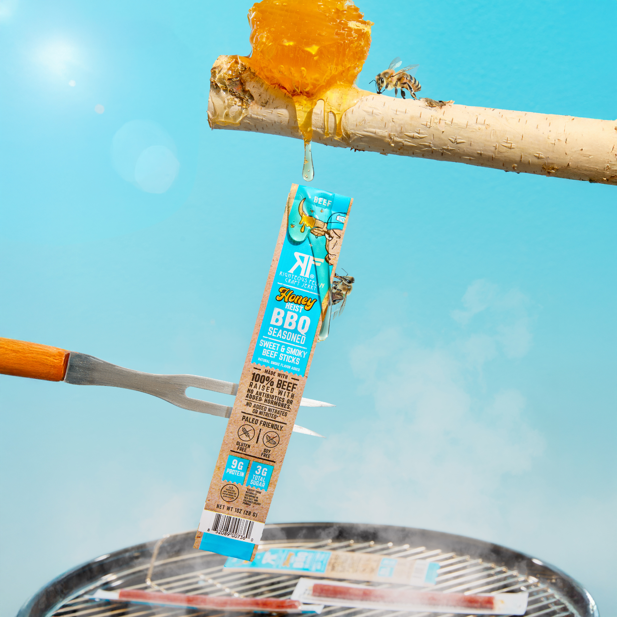 NEW Honey Heist BBQ Beef Stick  (1-Pack) - LIMIT 1 FREE STICK Q8