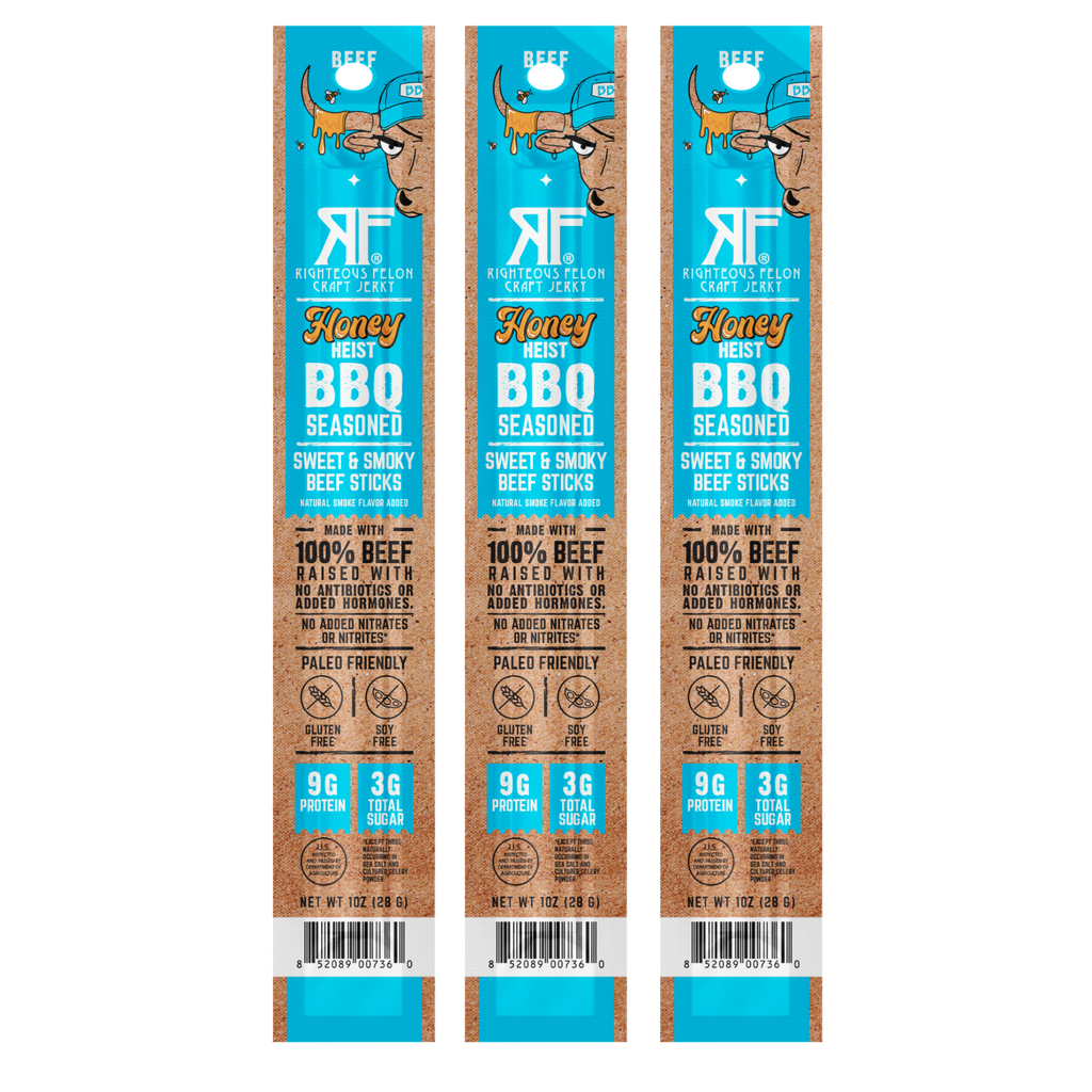 NEW Honey Heist BBQ Beef Stick (3-Pack) I0