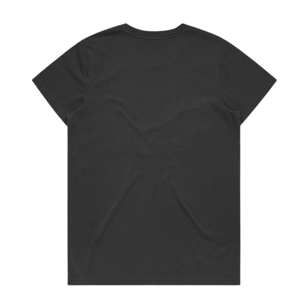 Women's Faded Black & Black Logo T-Shirt I1