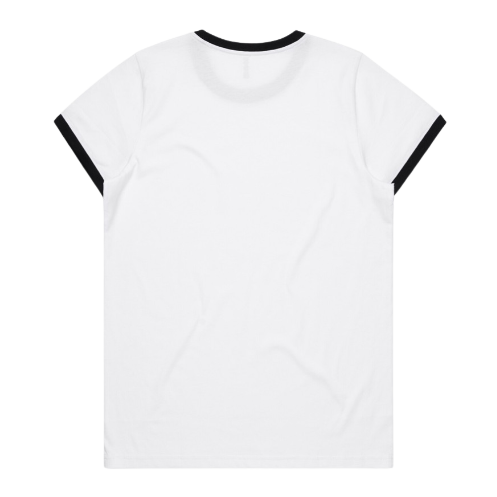 Women's Black & White Ringer T-Shirt B0