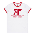 Women's Red & White Ringer T-Shirt A2