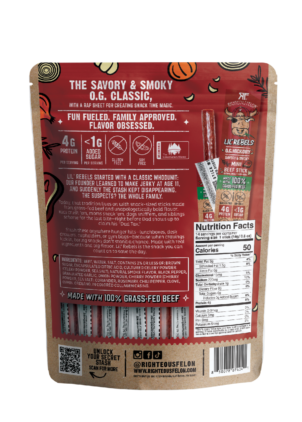Lil Rebels Hickory Meat Sticks – 14ct pack P3