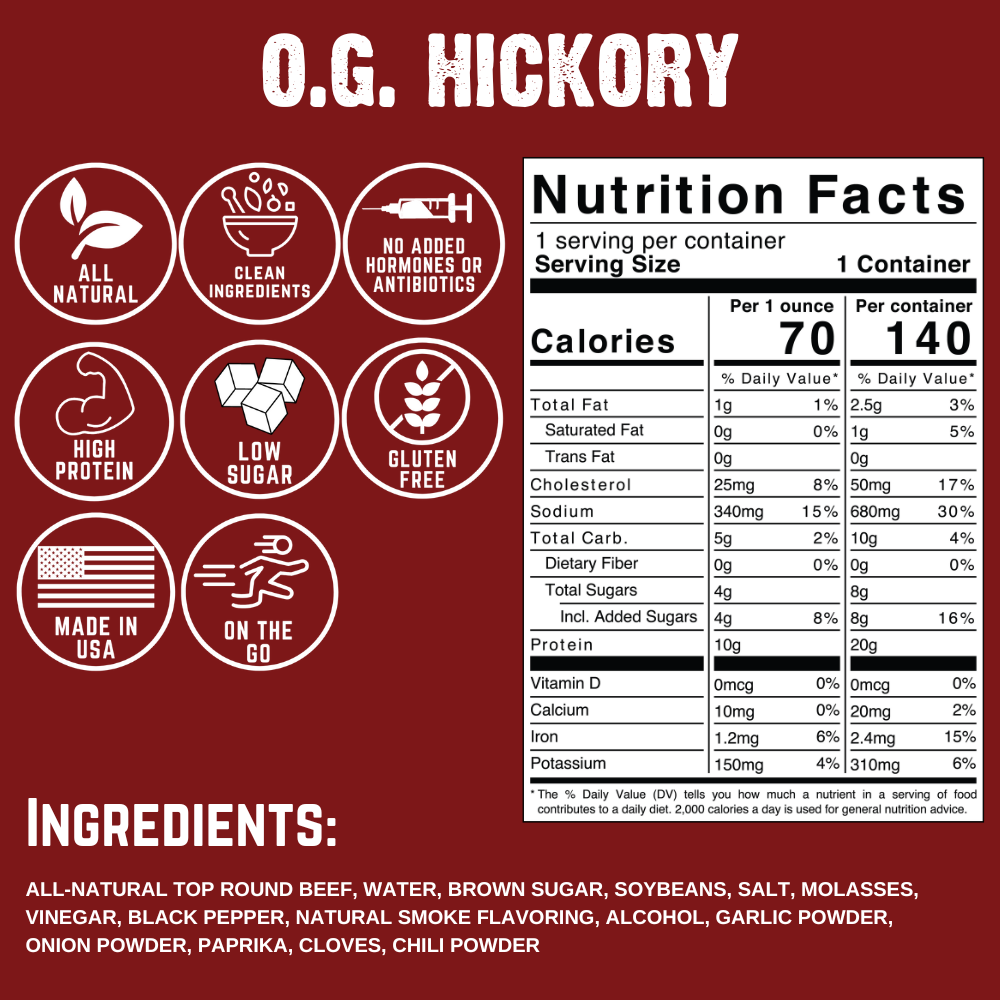 O.G. Hickory Beef Jerky (8-pack) D1