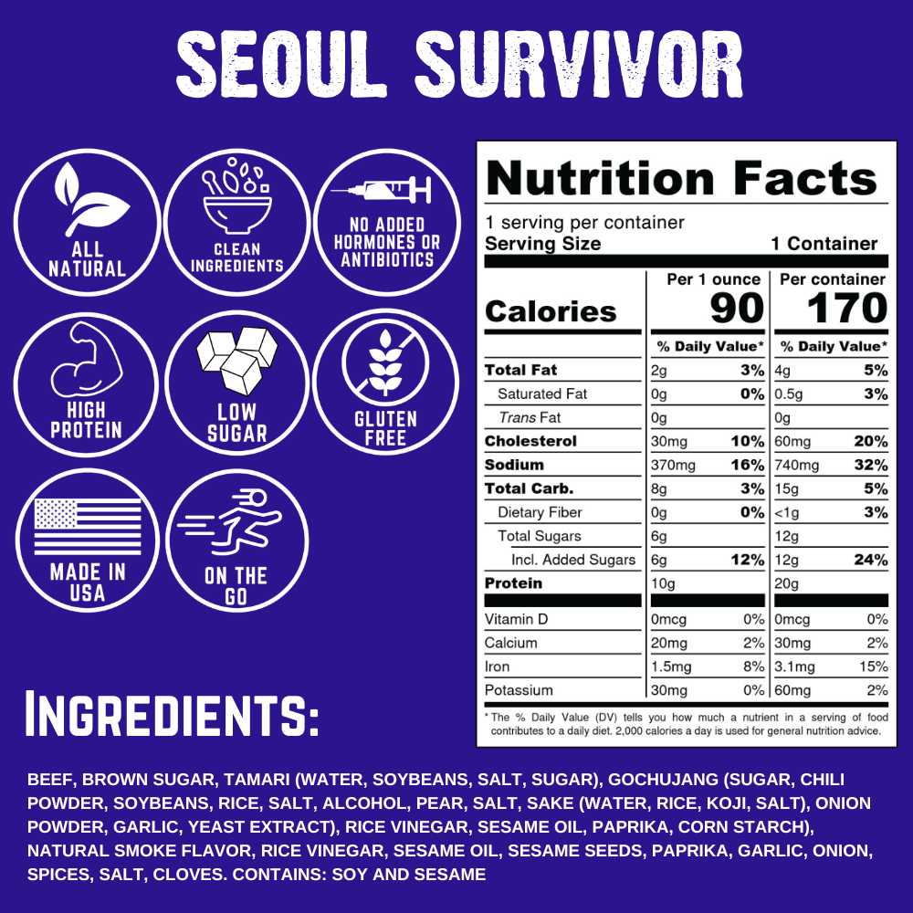 Seoul Survivor Beef Jerky W7