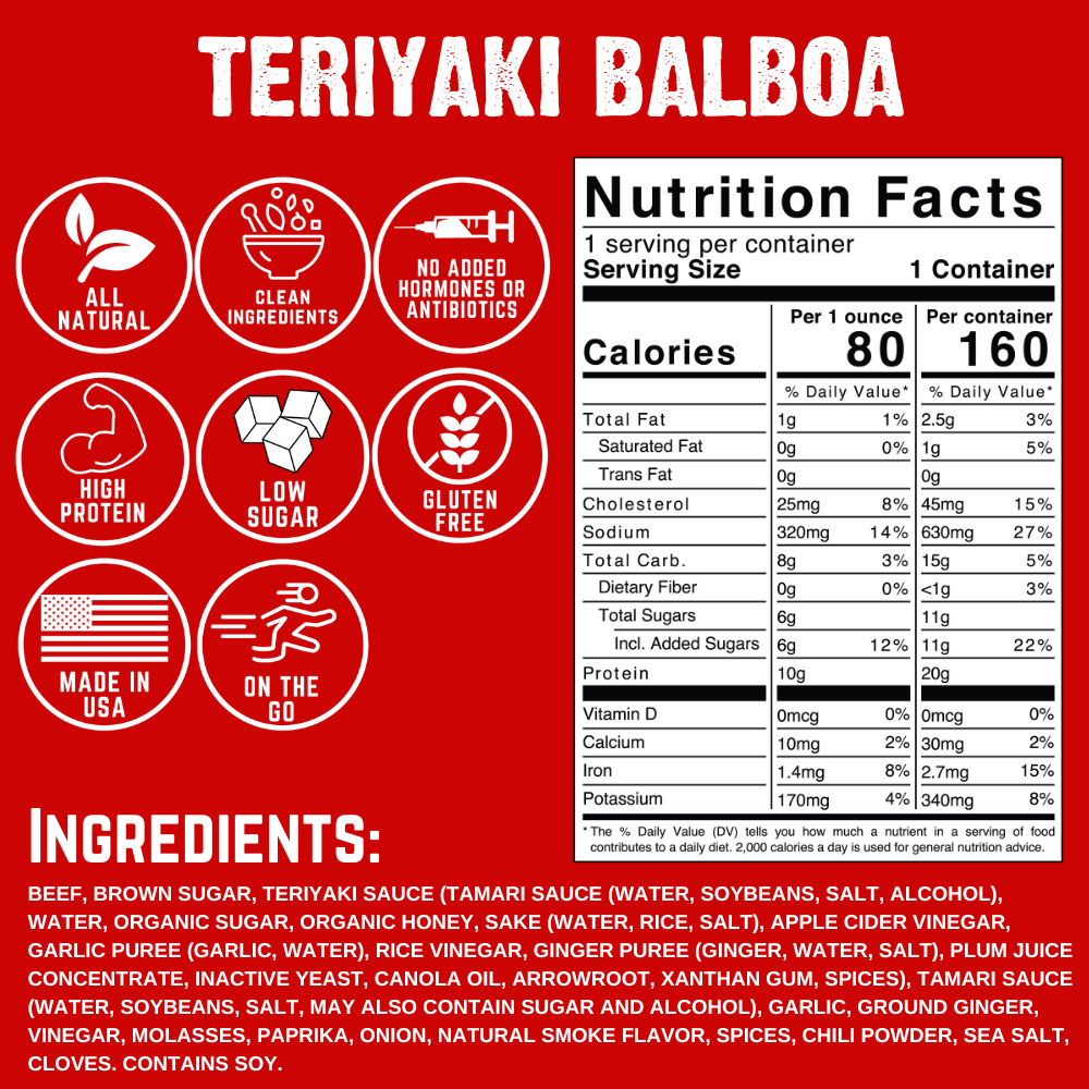 Teriyaki Balboa Beef Jerky K1