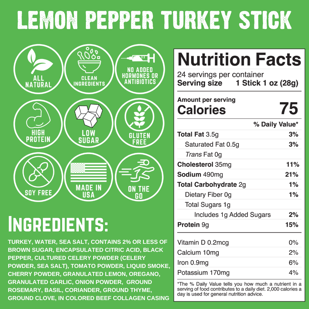 Lemon Pepper Turkey Stick (3-Pack) N8