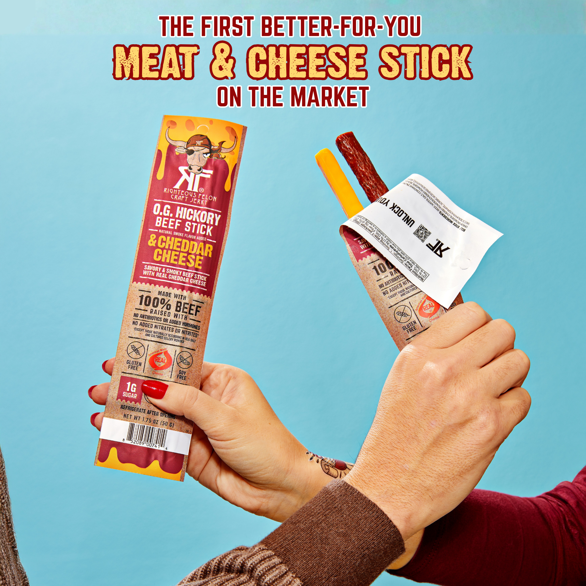 NEW Side-by-Side Beef & Cheese Sticks (10ct Caddy/1.75oz ea) Z6